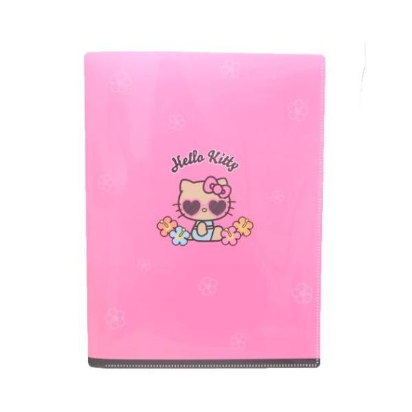 ファスナー付き6ポケットクリアファイル A4 ポケットファイル HIBISCUS