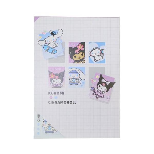 メモ帳 A6シール付きメモ クロミ シナモロール ハイ！ポーズ！ カミオ