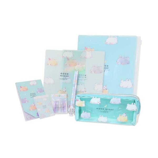 カミオジャパン 文具セット 9点文房具セット すやすやモフィー うさぎ