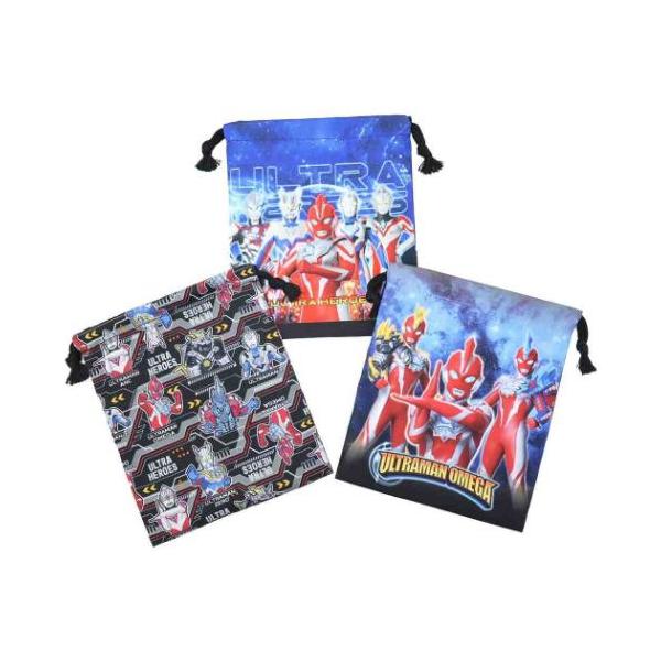 きんちゃくポーチS 3枚セット 巾着袋 ウルトラヒーローズ 特撮ヒーロー