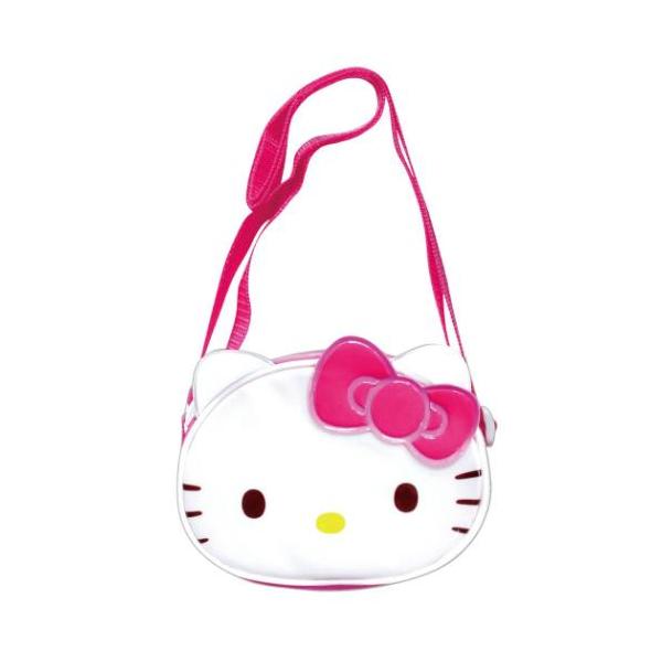 かわいい雑貨や生活用品いろいろプレゼントにもぴったり大人気サンリオキャラクターグッズにまたまた可愛いnewアイテム登場こちらはキッズにおすすめ[おでかけポシェット]キティの顔の形をしたかわいいショルダーバッグです。汚れに強い素材でレジャーに...