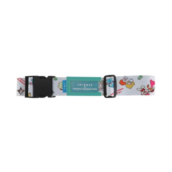 トラベルグッズ スーツケースベルト SWIMMERxSANRIO スイマーxサンリオキャラクターズ ホワイト 三金商事 キャリーケースベルト 固定ベルト