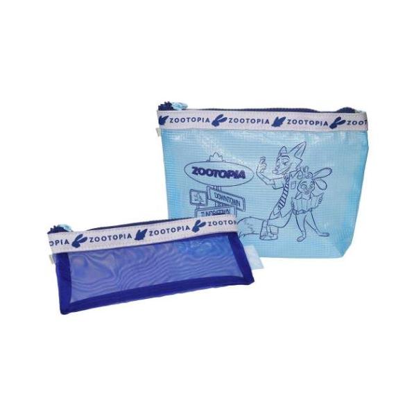 クリアポーチ 洗面ポーチ2Pセット ズートピア ニック＆ジュディ
