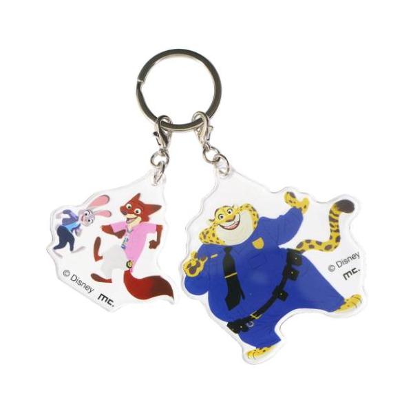 キーリング 2連アクリルキーホルダー ズートピア2 ニック＆ジュディ