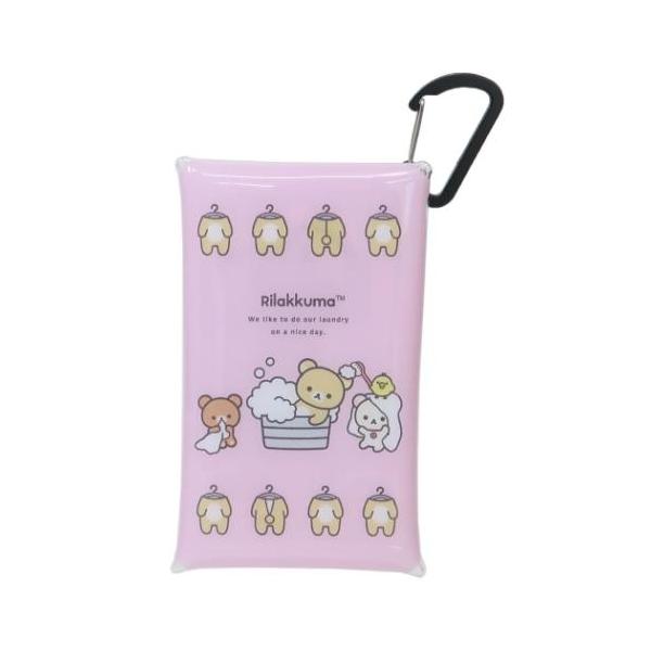 おしゃれでかわいいスマホケース＆iPhoneケースサンエックスの大人気キャラクター[リラックマ]グッズからまたまた可愛いnewアイテム登場こちらは人気の[クリアマルチケース]のSサイズ鍵やカード、リップなどを入れるのにぴったりなサイズ感カラ...