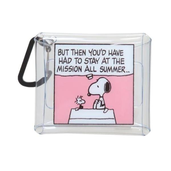 毎日使うものだからこそこだわりを 大人可愛い女性向け雑貨大人気PEANUTS/SNOOPYグッズにまたまた可愛いnewアイテム登場スヌーピーコミックシリーズこちらはコミックシリーズをテーマにした[クリアマルチケース]のSSサイズ裏面のボタン...