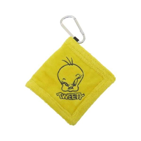 クリーナータオルS ミニタオル ルーニーテューンズ LOONEY TUNES フェイスイエロー 丸眞 可愛い タオル 袋型 クリーナー ゴルフグ 爆買
