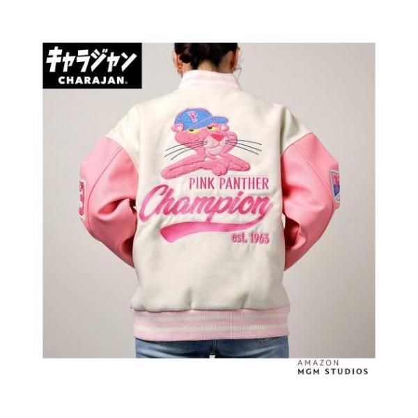 スタジャン 3L アウター ピンクパンサー クールピンクパンサー 丸眞
