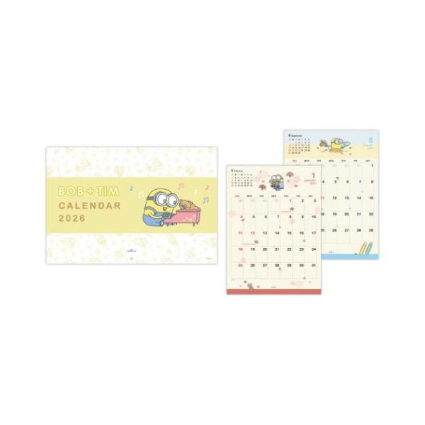 一年の予定や計画をお気に入りのカレンダーに書き込もうたっぷりの書き込みスペースがうれしい二つ折りのカレンダー。広げると大きめサイズの壁掛けタイプとして使えます。季節にちなんだキャラクターの絵柄が楽しめる可愛らしいデザインです。仕様：祝日表記...