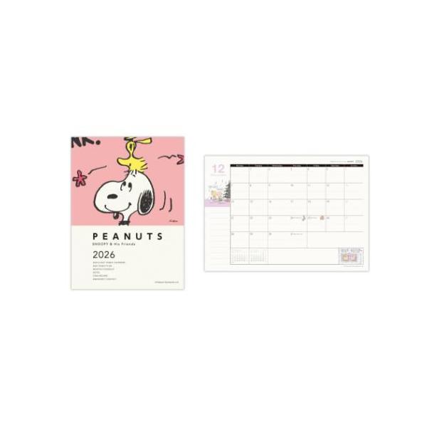 50％OFF】スヌーピー A6マンスリーダイアリー 2026 diary SNA6コーラル