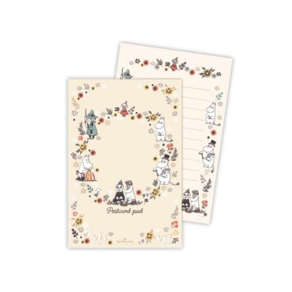 ポストカード ハガキ箋 ムーミン MOフラワーフレーム2 日本ホール