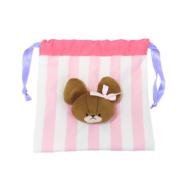 巾着袋 ボアフェイス巾着 くまのがっこう プレゼントフォーミー ナカジマ きんちゃくポーチ 小物入れ 絵本キャラクター