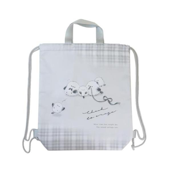 かわいい新入学 新学期に大喜び間違いナシのキュートな雑貨シリーズこちらは体操服入れにぴったりな[ナップサック]外側から名前が見えなくて安心な内側にネームタグが付いています荷物が多いときはランドセルにかぶせれば持ち運びもラクチン！シワになりに...