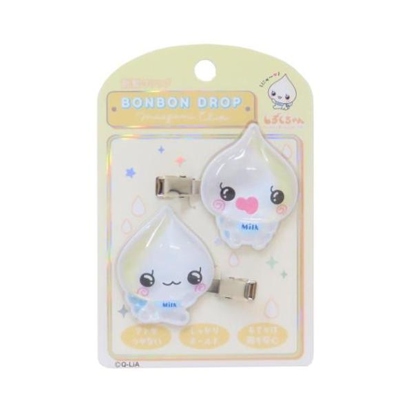 ヘアアクセ ボンボンドロップ前髪クリップ 2個セット みるみるちゃん