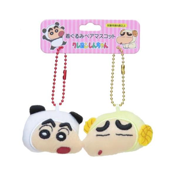 マスコット ペアフェイスマスコット ヒツジ＆パンダ クレヨン