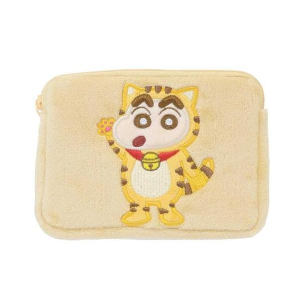 ミニポーチ ミニティッシュポーチ クレヨンしんちゃん なりきりアニマル ねこ エスケイジャパン 小物入れ　ポケットティッシュケース 爆買