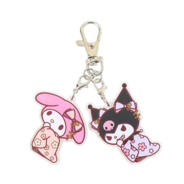 ダブルアクリルキーホルダー キーリング 将軍 姫 マイメロディ＆クロミ