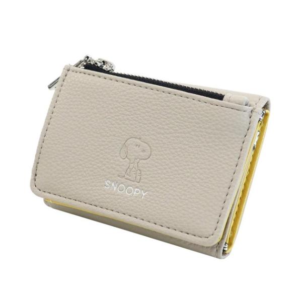 ミニウォレット 3つ折り財布 スヌーピー グレージュ ピーナッツ Sho Bi Shb Sn339 雑貨 アートの通販店 ベルコモン 通販 Yahoo ショッピング