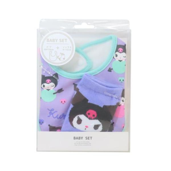 ベビー用品大人気サンリオキャラクターのベビーグッズシリーズこちらはかわいい[ビブ＆ソックスセット]出産祝いなどのギフトにもぴったりデザインいろいろあるのでお気に入りをみつけてくださいサイズ：（ビブ）約19x28cm/（ソックス）約9-12c...