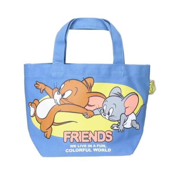 お弁当箱を持ち運ぶのに便利大人気トム＆ジェリーグッズにまたまた可愛いnewアイテム登場こちらは定番人気アイテム[マチ付きコットンバッグ]お散歩などちょっとしたおでかけに便利なミニトートお弁当や水筒を入れて持ち歩けるランチバッグやサブバッグと...