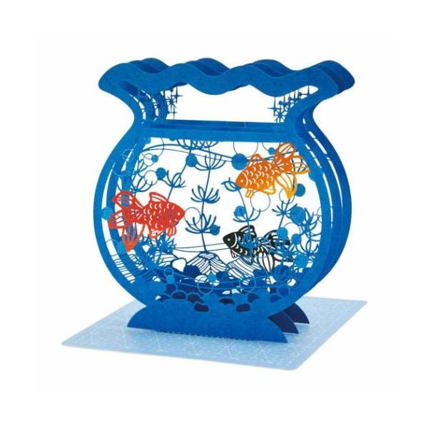 グリーティングカード シヨチユウJSP 50-4 立体レーザーカットカード サマー レーザーカット金魚鉢 サンリオ 暑中お見舞い 爆買