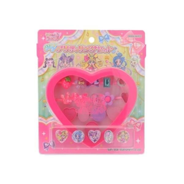 部屋に飾ってたのしいインテリア雑貨＆日用品ぜんぶ揃うわんだふるぷりきゅあから第22作目となるアイドルをテーマにした[キミとアイドルプリキュア]がグッズになって登場こちらはお洒落が大好きな女の子にピッタリの[Myプリティリングセット]可愛いモ...