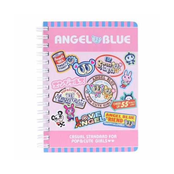 サンスター文具 シールブックノートA6 ノート Angel Blue エンジェル