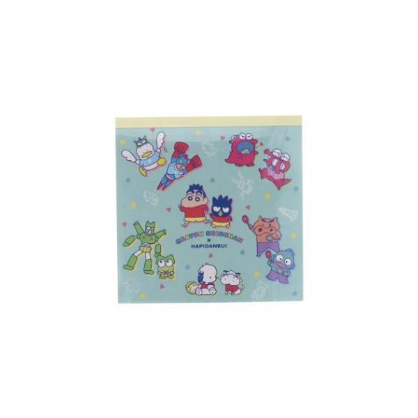 スクエアメモ メモ帳 はぴだんぶい クレヨンしんちゃんxサンリオ