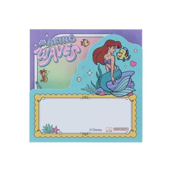 リトルマーメイド　アリエル　ディズニー100 エポック　レプリカ切手付カード 付せん ダイカットブロック付箋 2段 ディズニープリンセス リトル