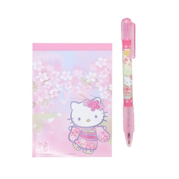 文房具セット メモ帳 ＆ ボールペン ハローキティ サンリオ 和桜 