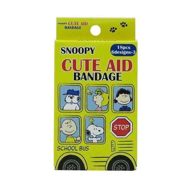 SNOOPY（スヌーピー） 絆創膏 キャラ ばんそうこう BOX バス柄