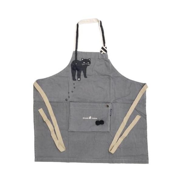 エプロン パッカブルエプロン ニャンタマクロネコ CH AND PACKABLE