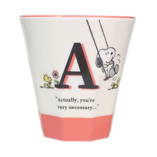 メラミンカップ スヌーピー イニシャル 5枚目