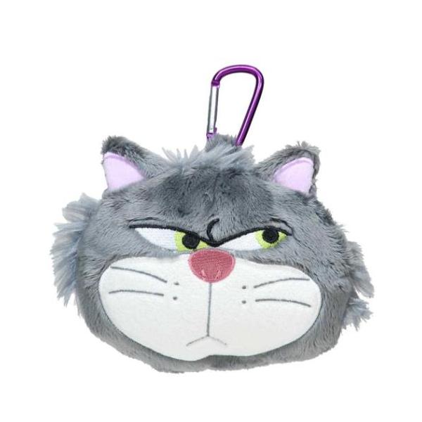 カラビナ付きぬいぐるみファスナーマスコット ミニポーチ ルシファー シンデレラ ディズニーキャット ぬいぐるみポーチ 小物入れ かわいい