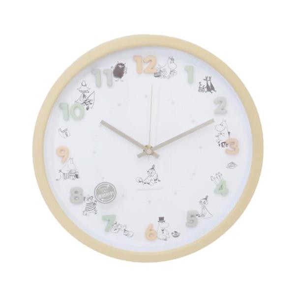 おしゃれ 置き時計 置時計 生活雑貨 家具 一人暮らし大人気[Moomin/ムーミン]グッズにまたまた可愛いnewアイテム登場こちらは可愛いお部屋にぴったりな[アイコンウォールクロック]時計盤の数字が立体的でとってもポップ音が鳴らないなめら...