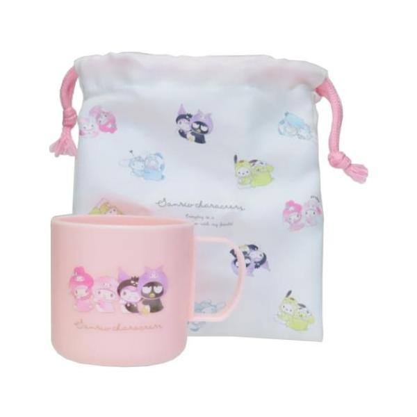 キッズ大人気サンリオキャラクターズグッズにまたまた可愛いnewアイテム登場こちらはかわいい[プラコップ＆巾着セット]コップにぴったりの巾着がセットになりましたデザインいろいろあるのでお気に入りをみつけてくださいサイズ：（巾着）約155x17...