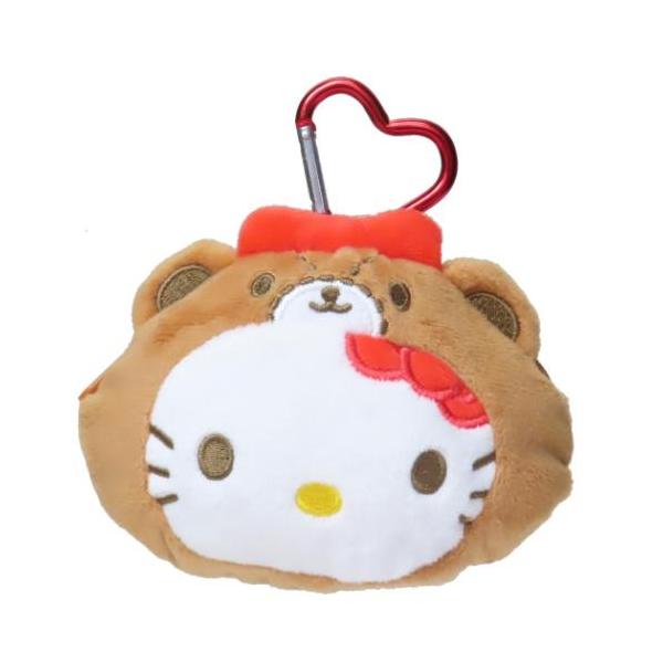 ミニポーチ カラビナ付きぬいぐるみファスナーマスコット ハローキティ
