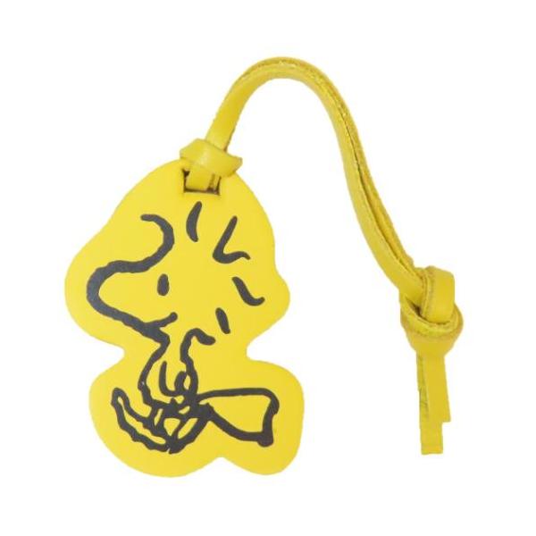 キーホルダー 本革レザーバッグチャーム スヌーピー ウッドストック