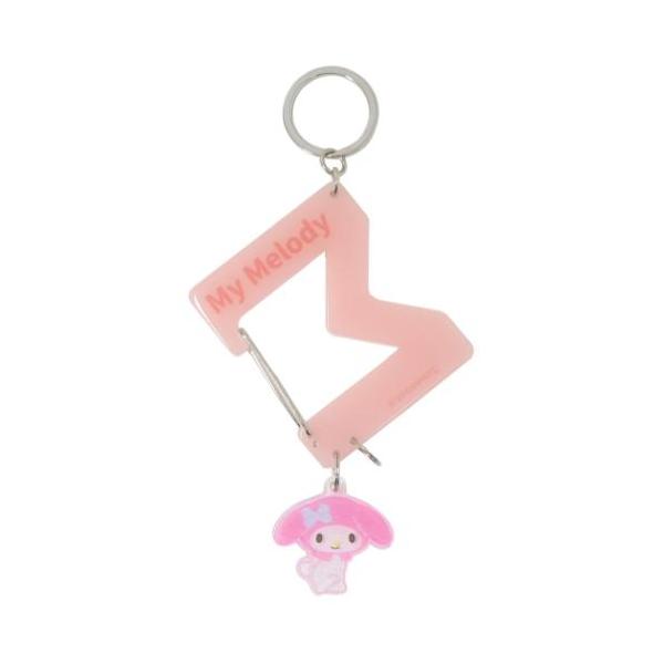 蓄光カラビナ付きキーホルダー キーリング マイメロディ サンリオ 鍵