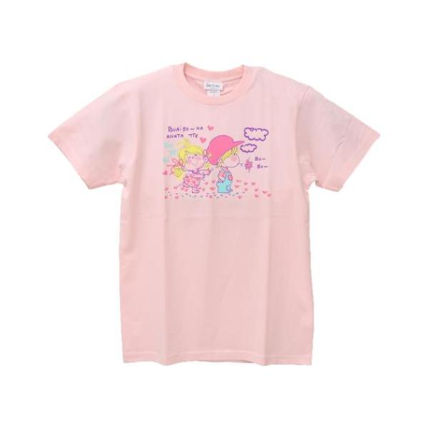 水森亜土 Tシャツ レディース T-SHIRTS フタリ ライトピンク ワタナベ