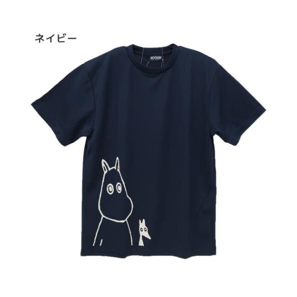 ムーミン Tシャツ リラックスドライ T-SHIRTS ネイビー 北欧 ワタナベ