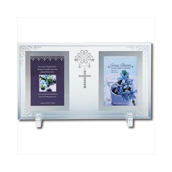 「取寄品」 書類 整理 収納 クリップ 文具 文房具 おしゃれ 雑貨ゴージャスなデザインを施されたミラーと、高級感のあるクロスのチャームがアクセントのフォトスタンドです。クリスタルが煌めくエレガントなフレームで、プレゼントにもおすすめです。...