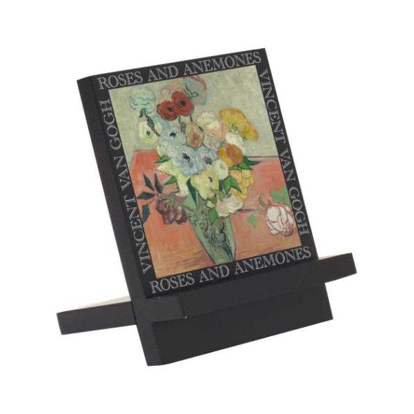 イーゼル 名画 木製イーゼルアート ゴッホ バラとアネモネのある日本の花瓶 EA-00831 ユーパワー インテリア 爆買
