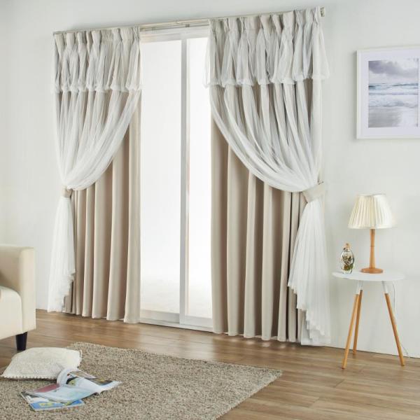 DORIS（ドリス） レイヤードカーテン 2級遮光 ドレープカーテン レース