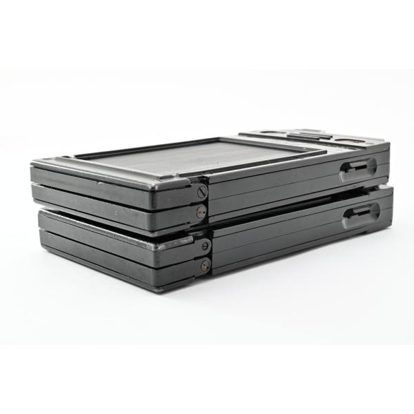 ◇◆ 完動美品 リンホフ Linhof ダブル カット フィルムホルダー 6.5 x 9 cm 大判 カメラ 2個セット 動作確認済 4963 ◆◇
