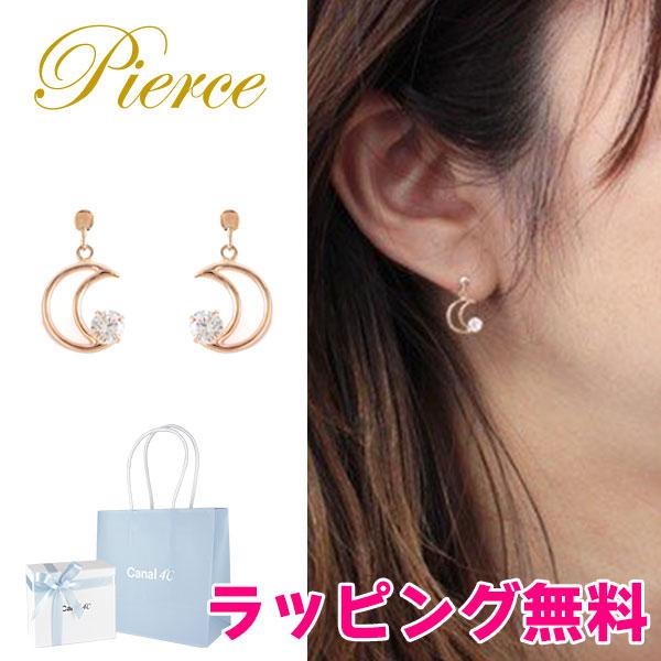 4°c ピアス カナル ヨンドシー canal4℃ レディース 月モチーフ 4度 4c