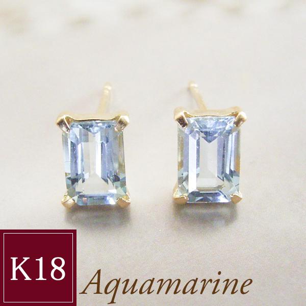 ヴィーナスジュエリー ピアス 18金 計1カラット アクアマリン k18  