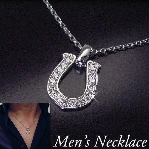 ヴィーナスジュエリー 男性用 メンズ プラチナ 幸運のホースシュー
