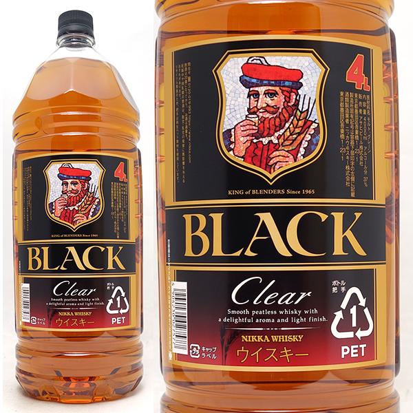 ブラックニッカ　クリア　4L 4本セット 楽天市場】【送料無料 4本セット】ブラックニッカ クリア 4000ml