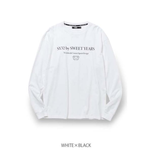 新品　 未使用品　 長袖Tシャツ　 SY32 ホワイト　 サイズL SY32 by SWEET YEARS 30%OFF 長袖Tシャツ ホワイト SANS SERIF